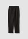 Brown regular-fit formal trousers in stretch viscose_2