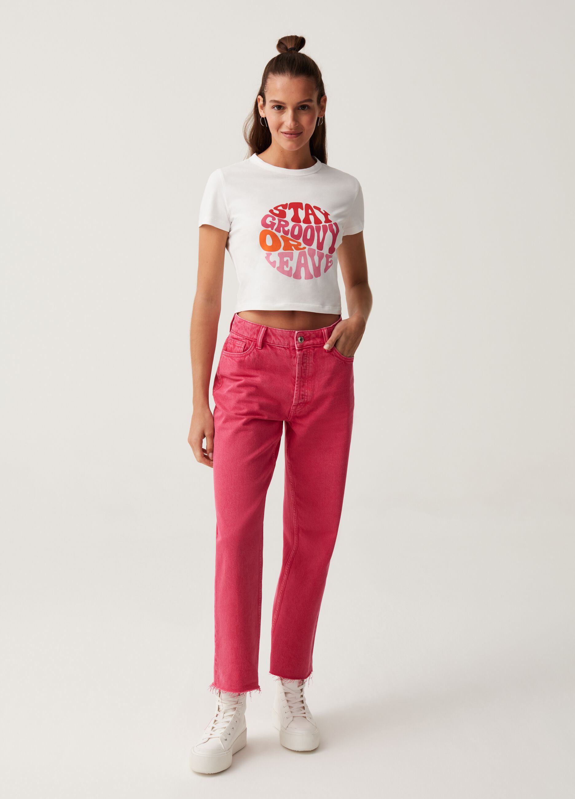 T-shirt con stampa lettering Baby Angel_1