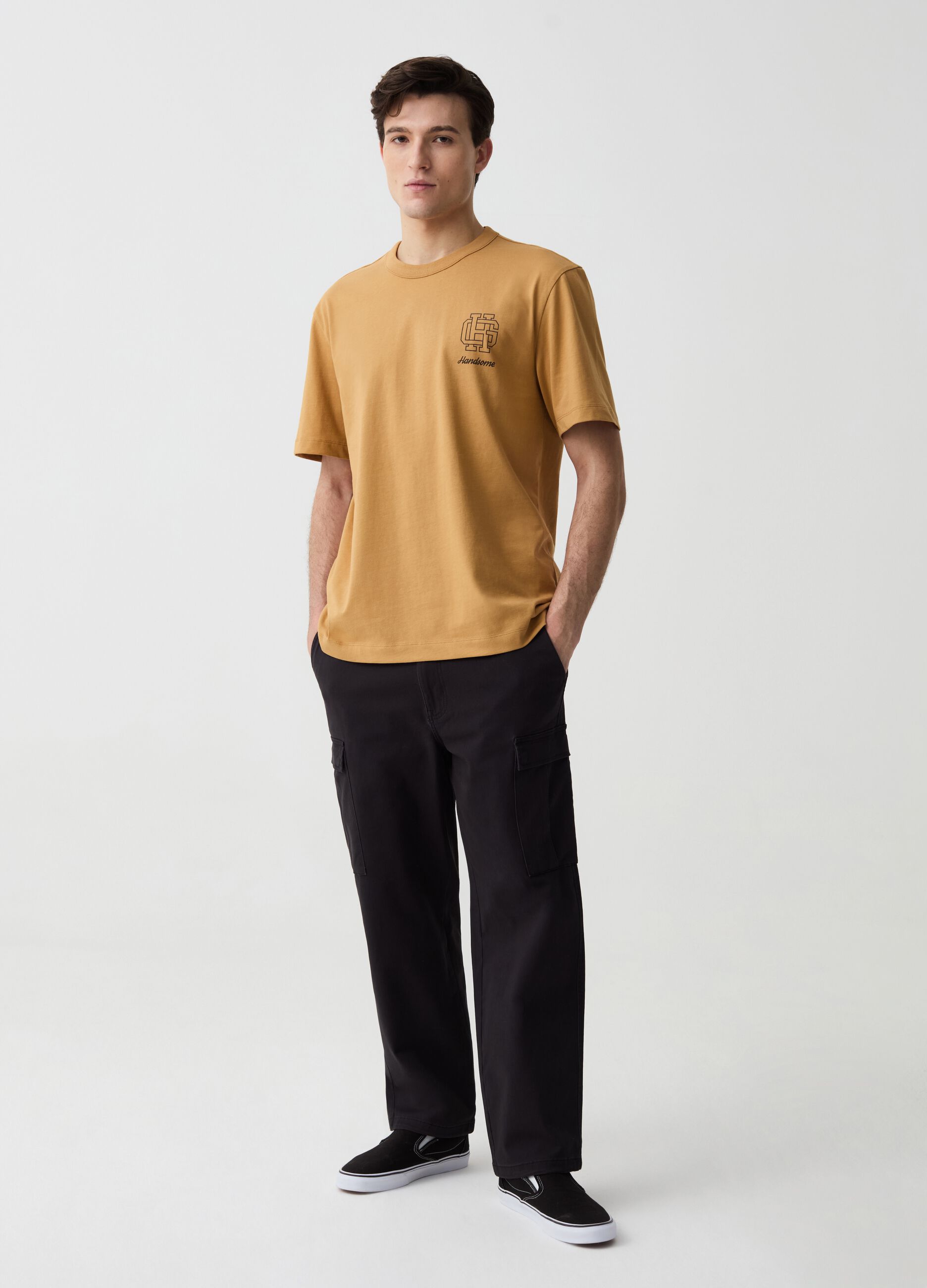 Pantalone cargo in cotone stretch