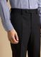 Black regular-fit formal trousers in stretch viscose_3