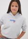 Grey oversized hoodie with teddy bear print in a cotton and viscose blend_1