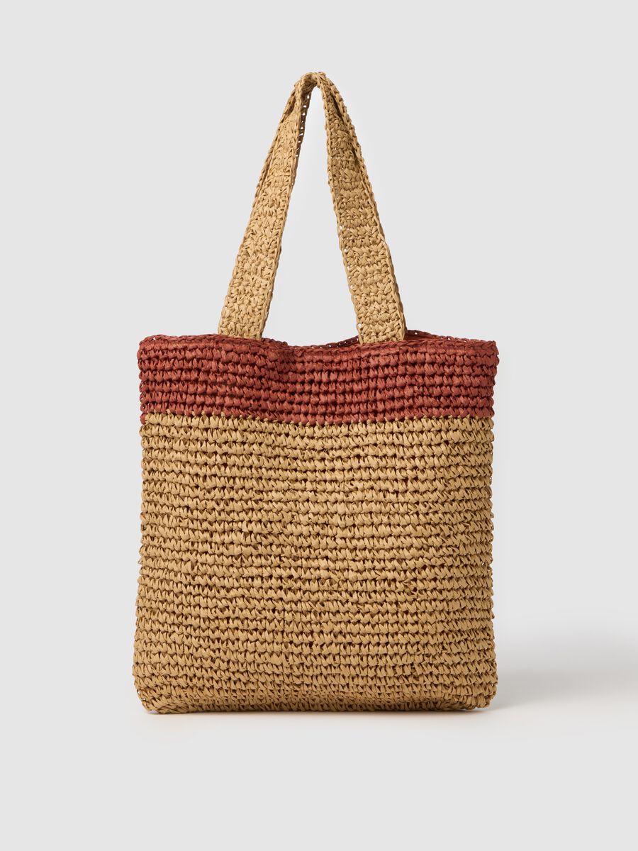 Women's Multicolour Woven Tote Bag_0