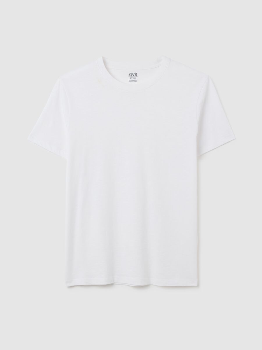 T-shirt in slub cotton with round neck_4