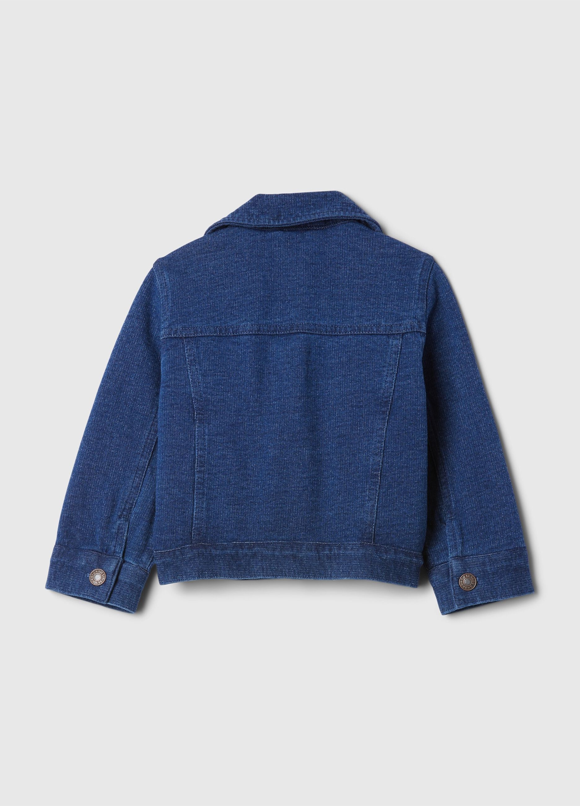 French terry denim jacket