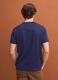 T-shirt blu in puro cotone a girocollo regular fit_3