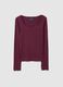 Purple long-sleeve cotton blend sweater_4