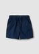 Blue pure cotton shorts with elasticated waistband_0