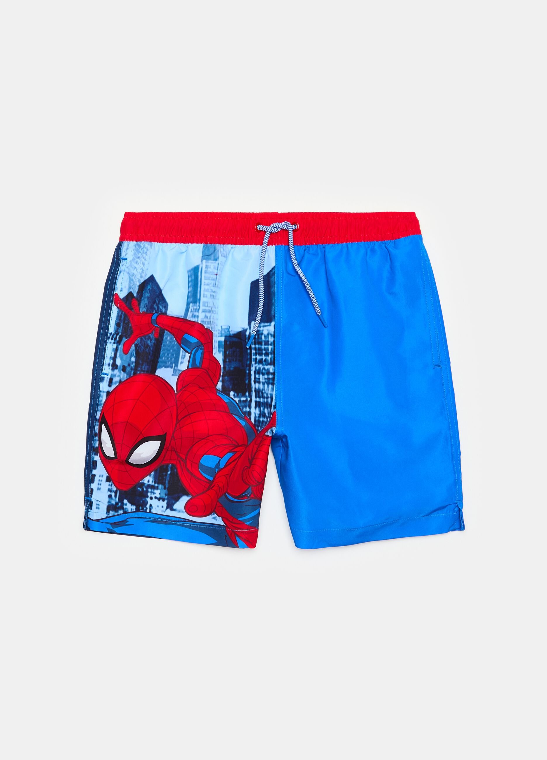 Swimming trunks with Spider-Man print