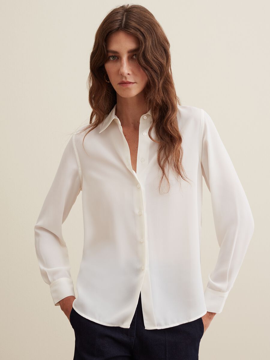Camicia in crêpe tinta unita_3