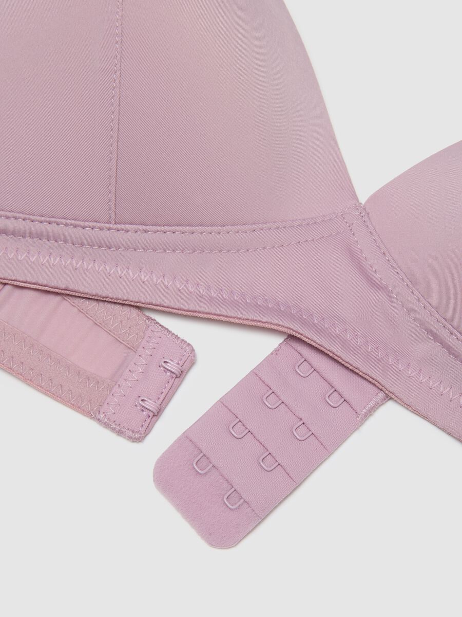 Pink padded balconette bra_5