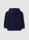 Blue pure cotton hoodie with regular fit for boys_5