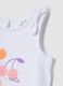 White pure cotton tank top for girls regular fit with cherries_2