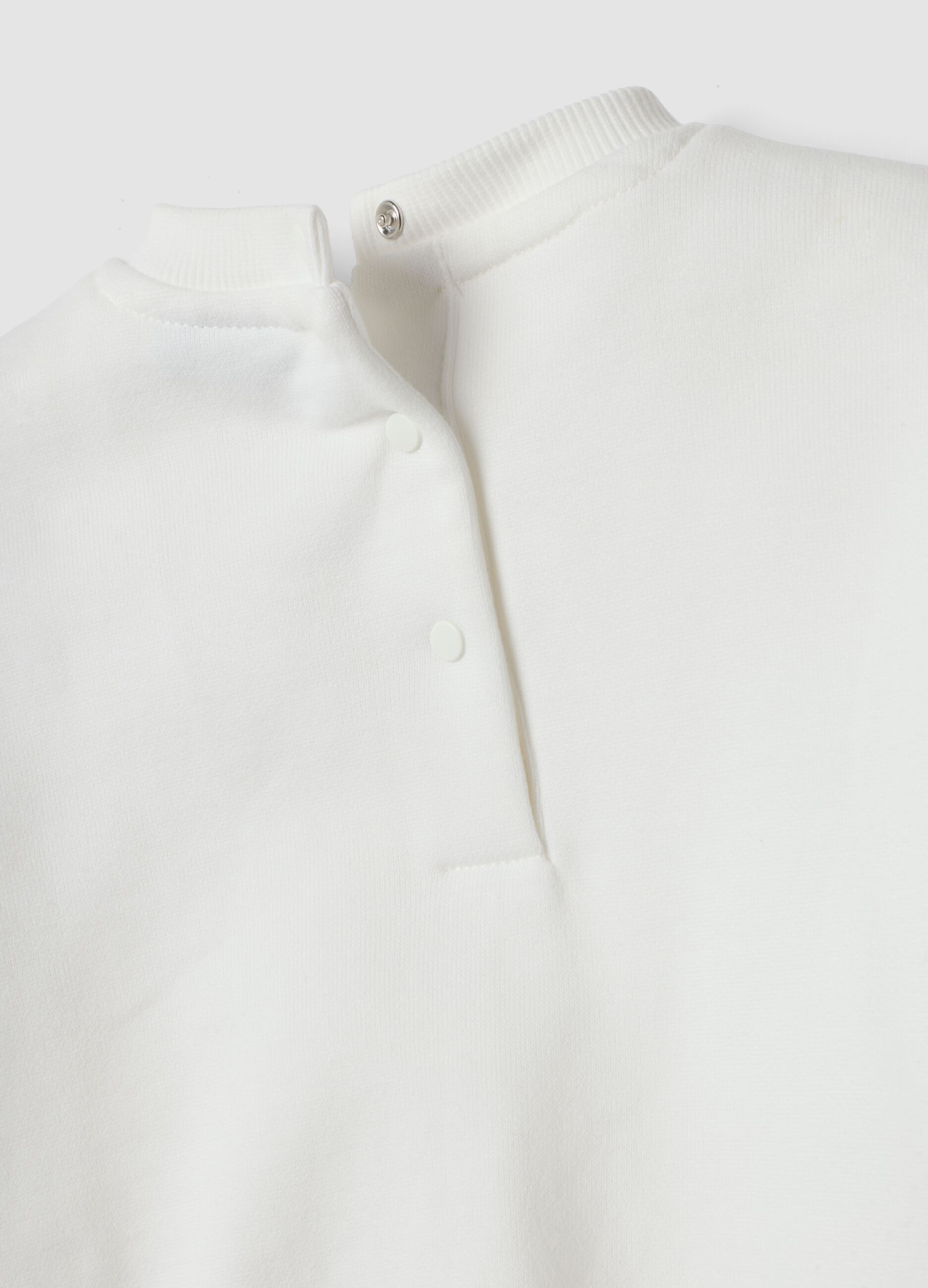 White organic cotton set with floral print