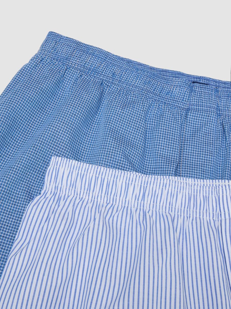 Bipack di boxer azzurri in puro cotone organico_1