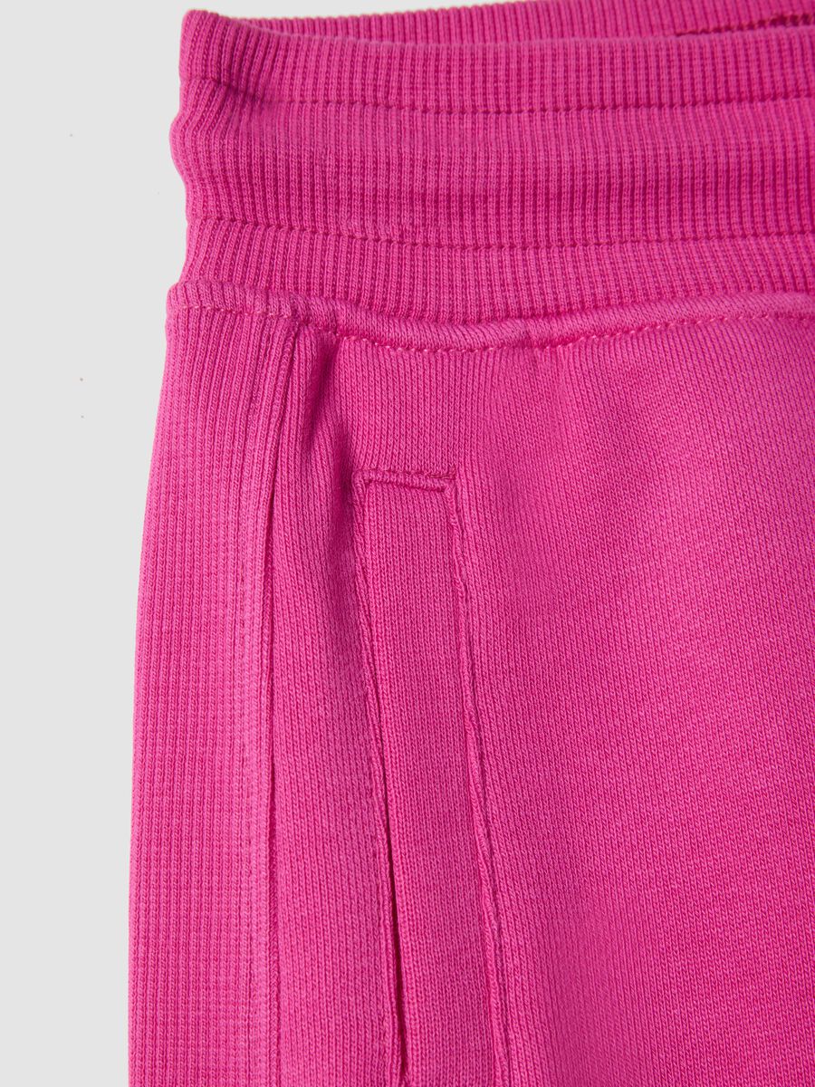 Shorts in puro cotone rosa da bambina regular fit_3