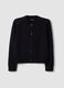 Navy pure cotton cardigan with buttons, regular fit_0