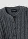 Grey wool-blend cable-knit cardigan_5
