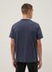 Blue pure cotton short sleeve regular fit T-shirt_2