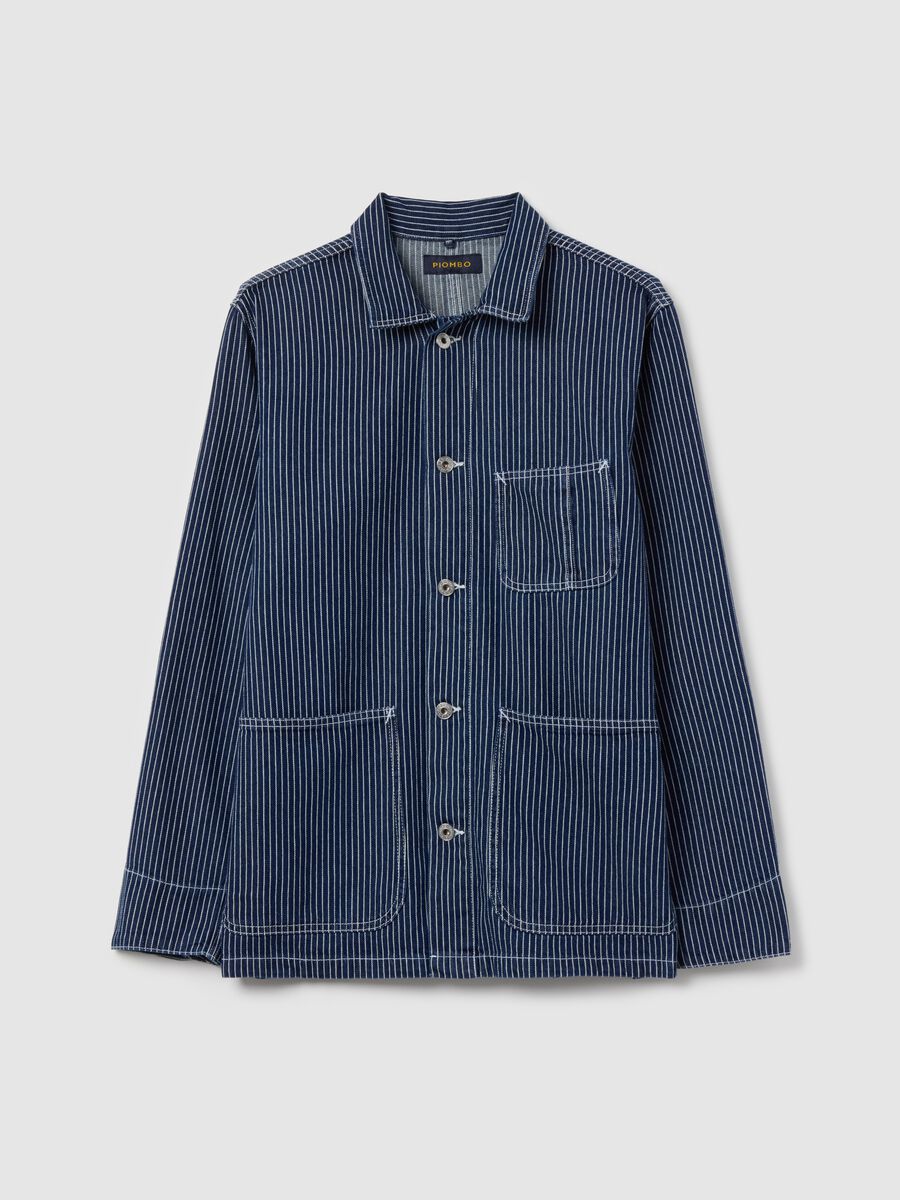 Pinstriped worker shacket_4