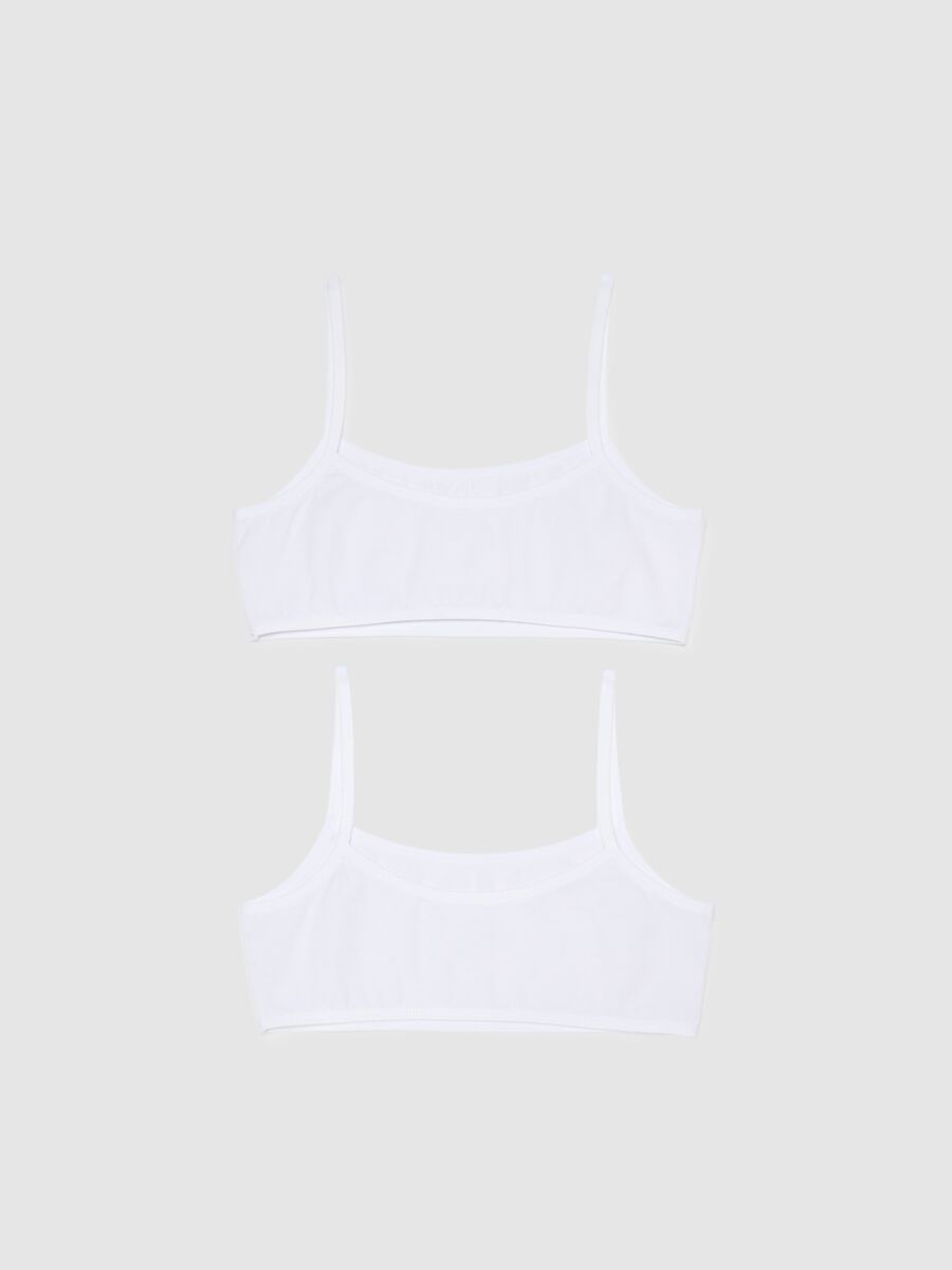 Pack of Girls' White Cotton Bralette Bras_0