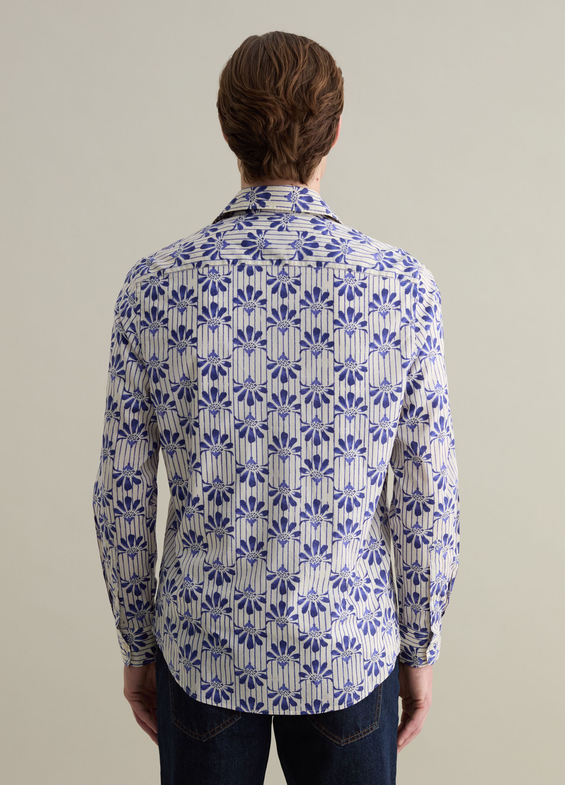 Cotton shirt with all-over print