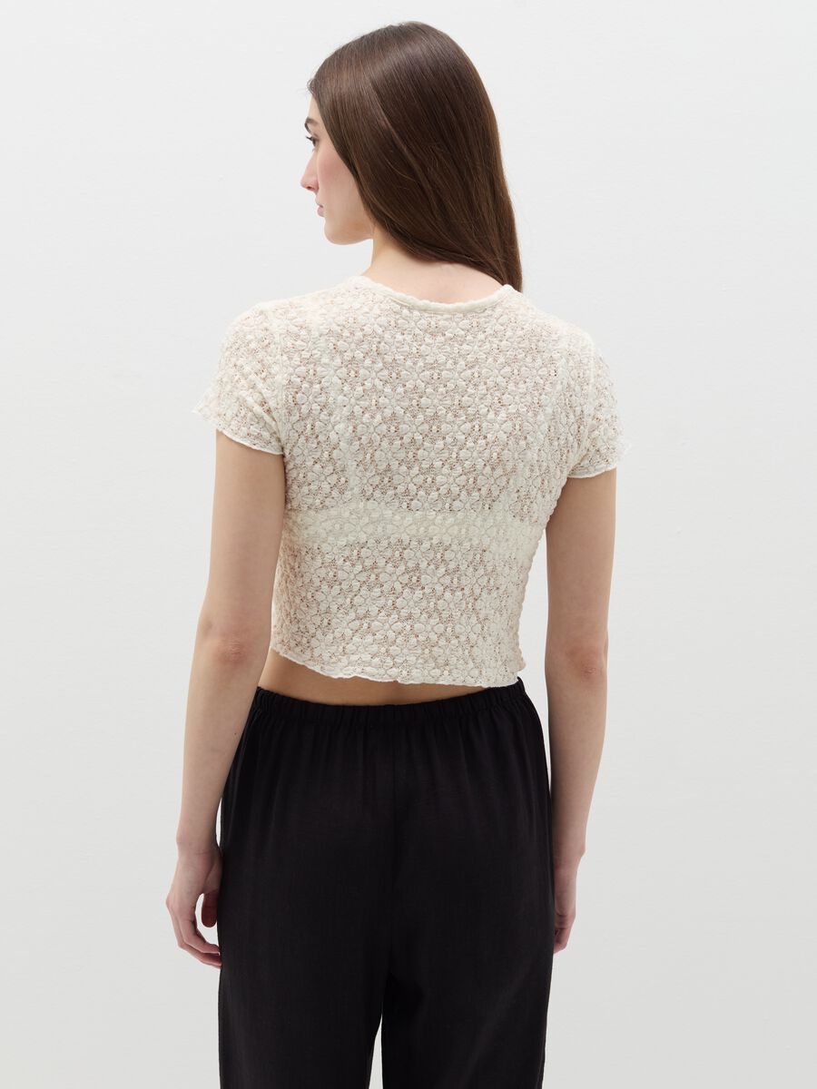 T-shirt with lace motif_3