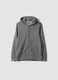 Grey hoodie in pure organic cotton, regular fit_0