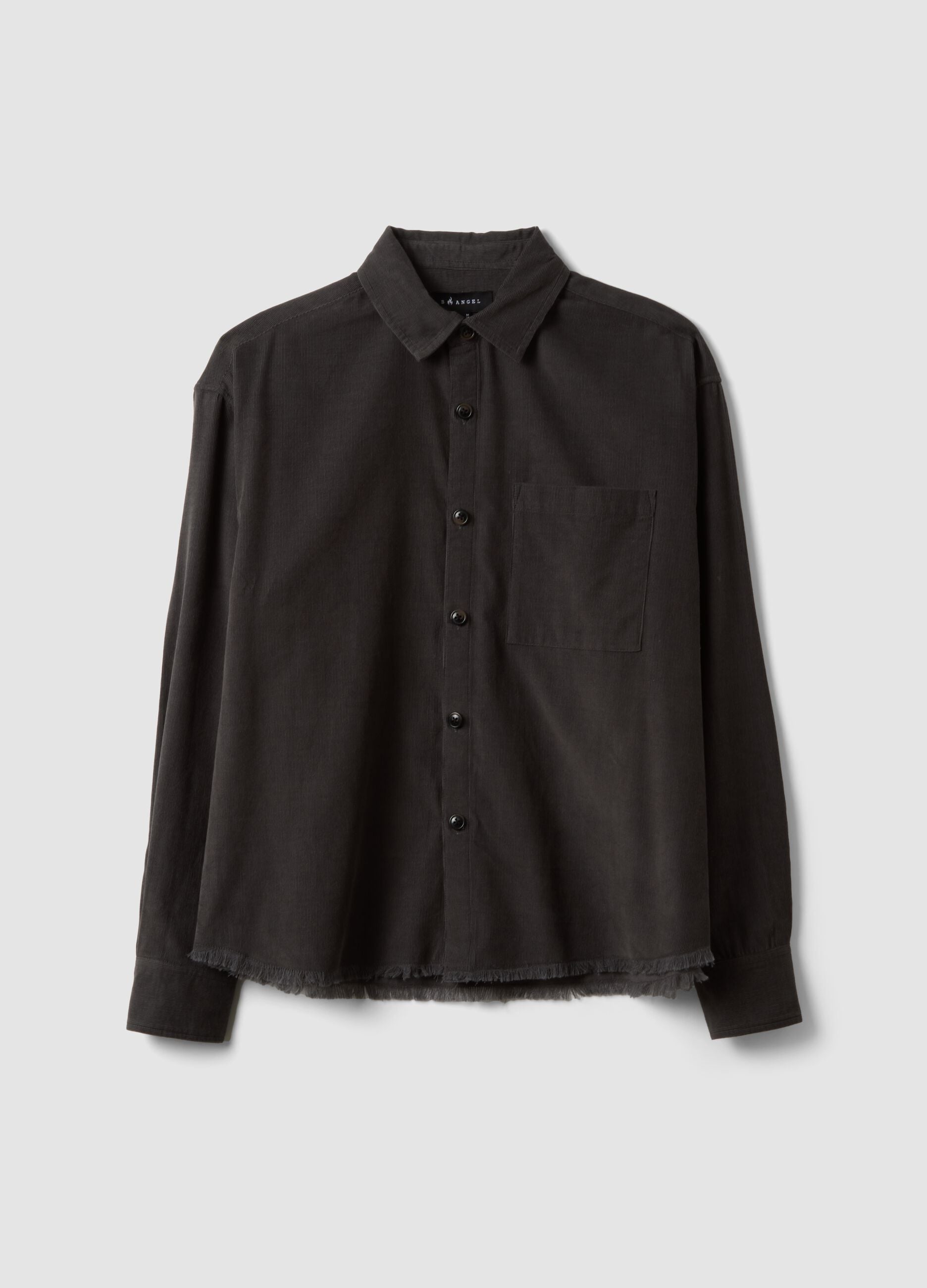 Anthracite Grey Poplin Shirt in Pure Cotton, Oversized Cropped Fit
