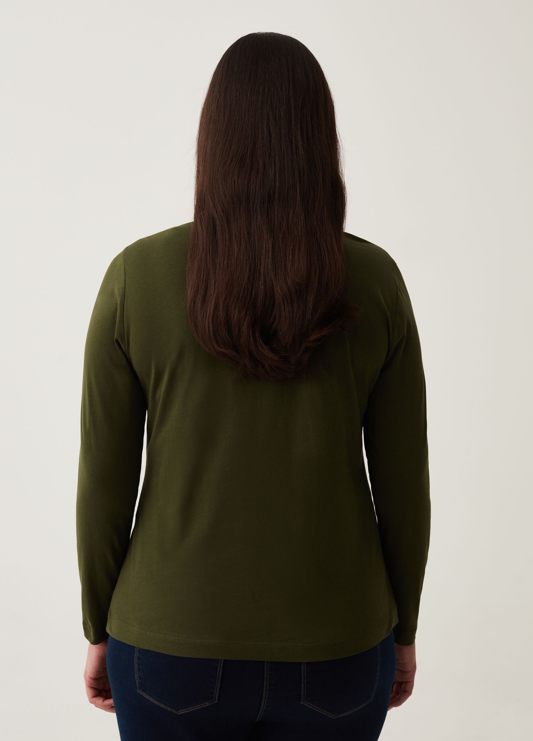 T-shirt a maniche lunghe con laccetto Curvy_2