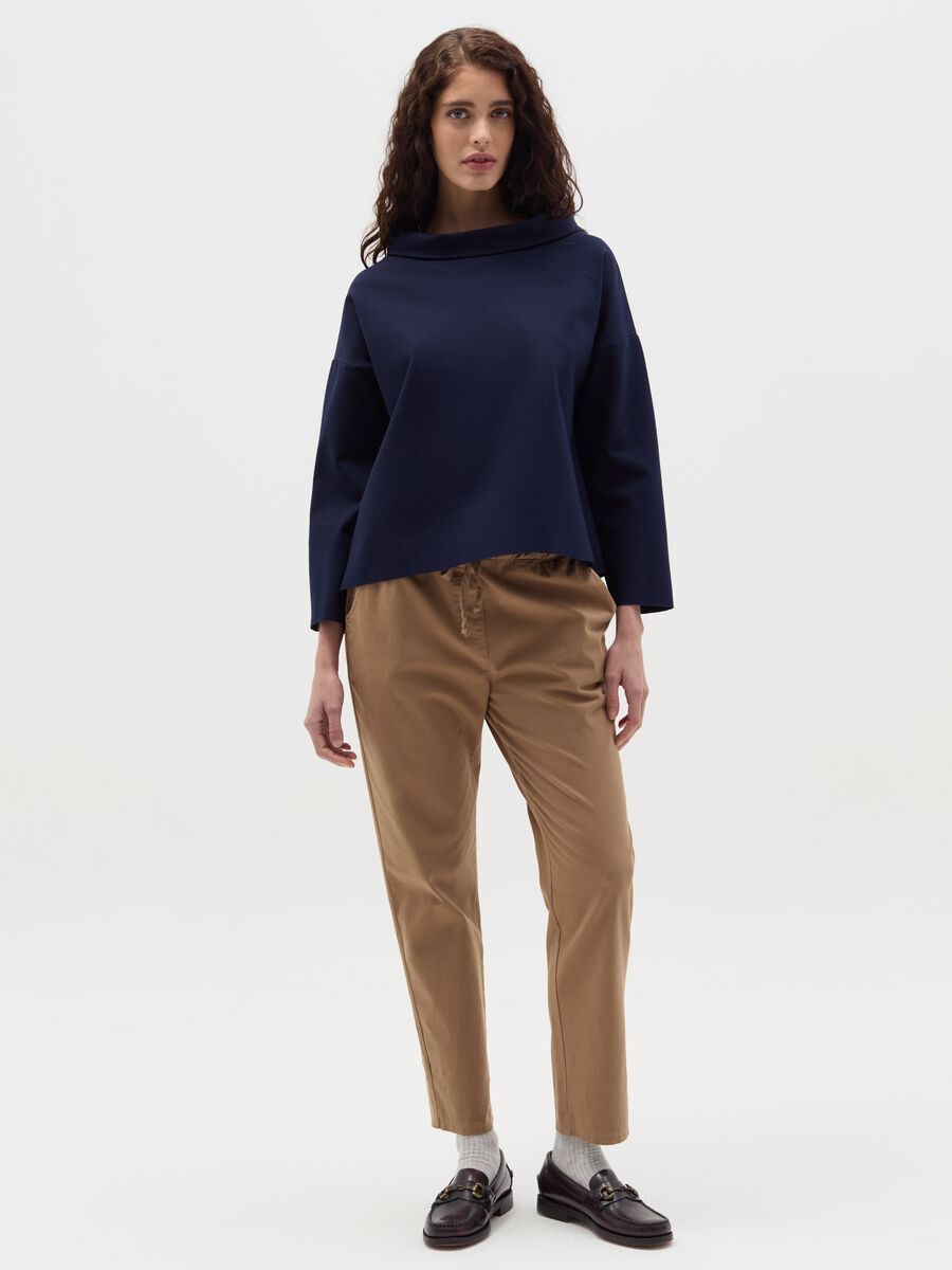 Stretch cotton jogger trousers_0