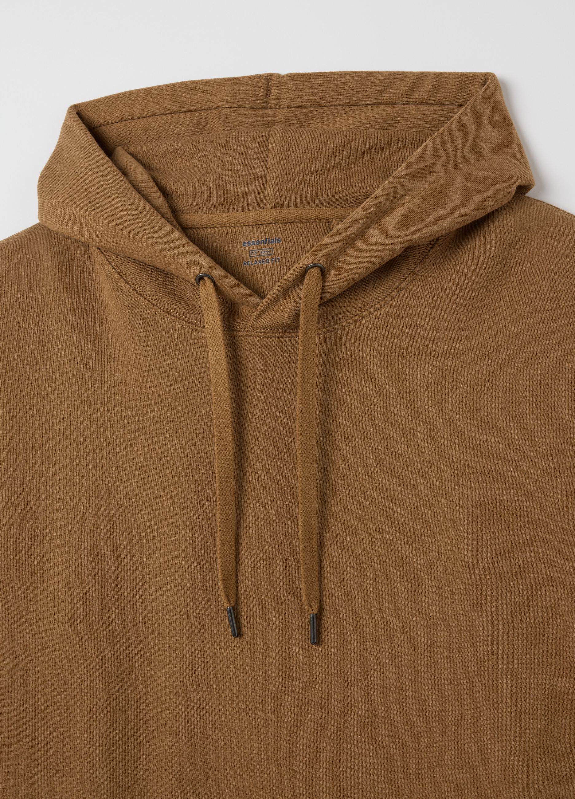 Brown pure cotton sweatshirt regular fit