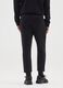 Black cotton blend sports trousers regular fit_2