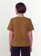 Brown pure cotton T-shirt with front print, regular fit_2