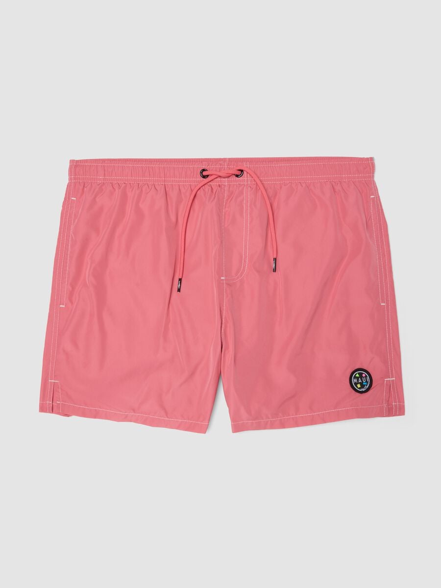 Boxer mare rosa con vita elasticizzata e coulisse_0
