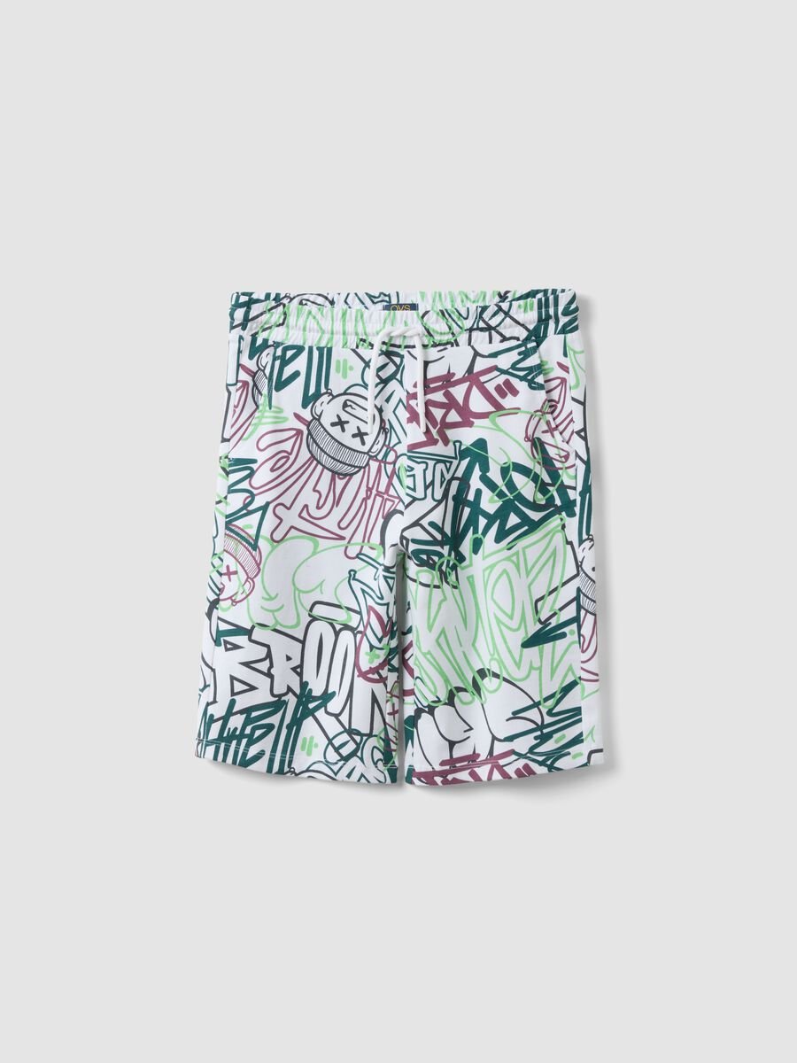 Multicolour pure cotton shorts for boys, regular fit_0