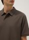 Brown regular fit stretch cotton polo_3
