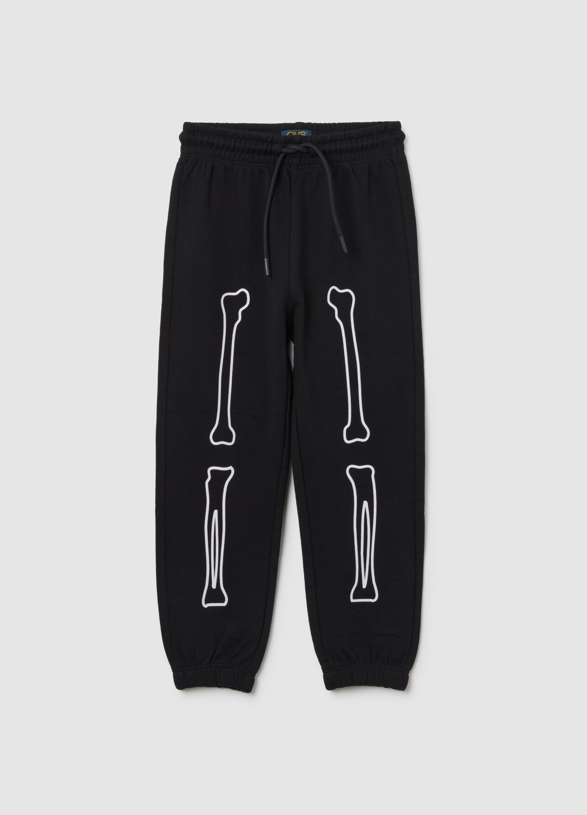 Black Cotton Joggers for Kids