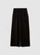 Black stretch viscose regular-fit trousers_0
