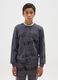 Grey regular fit boys' sweatshirt in pure cotton with print_0