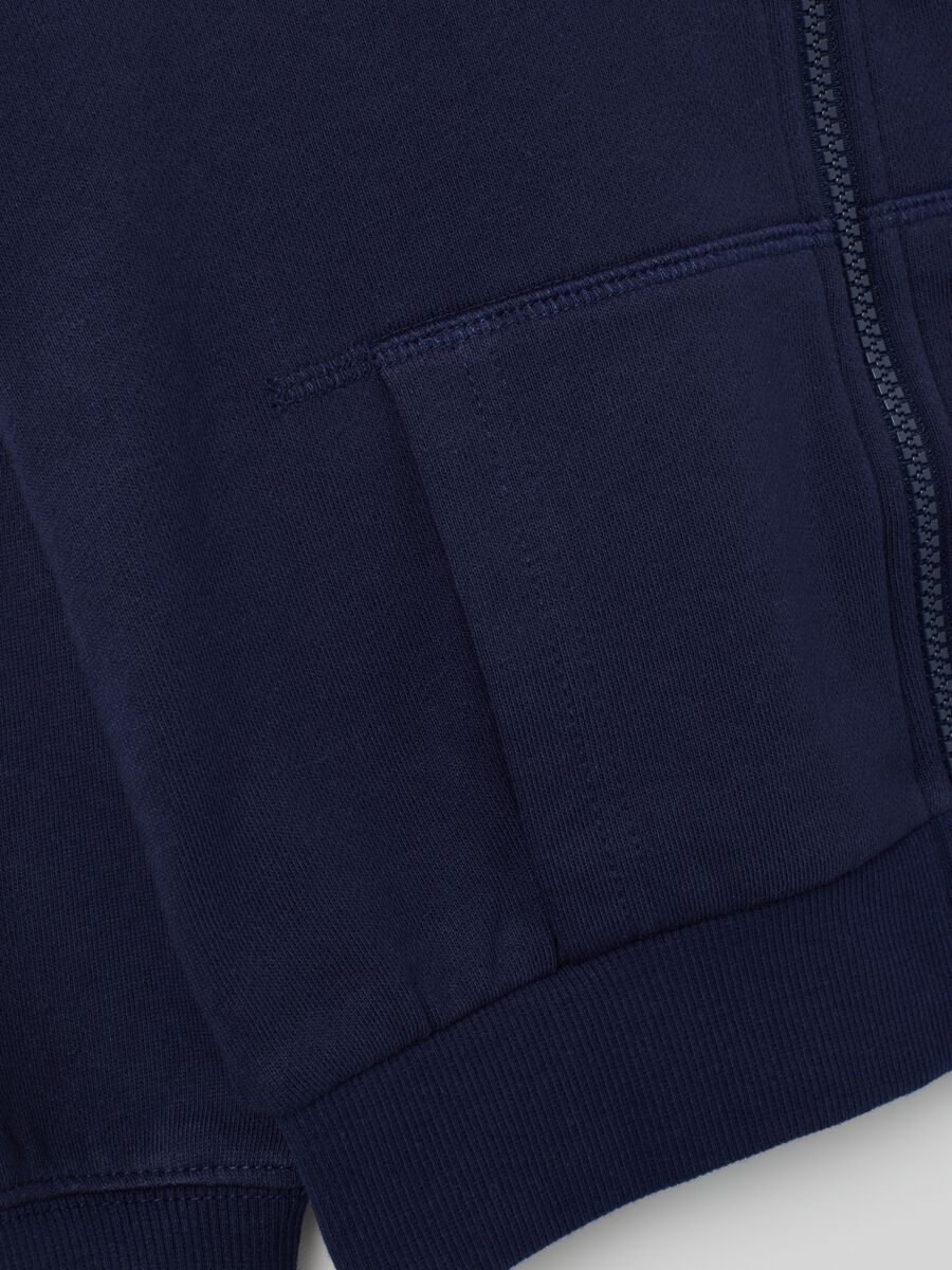 Girl's blue pure cotton sweatshirt regular fit_2