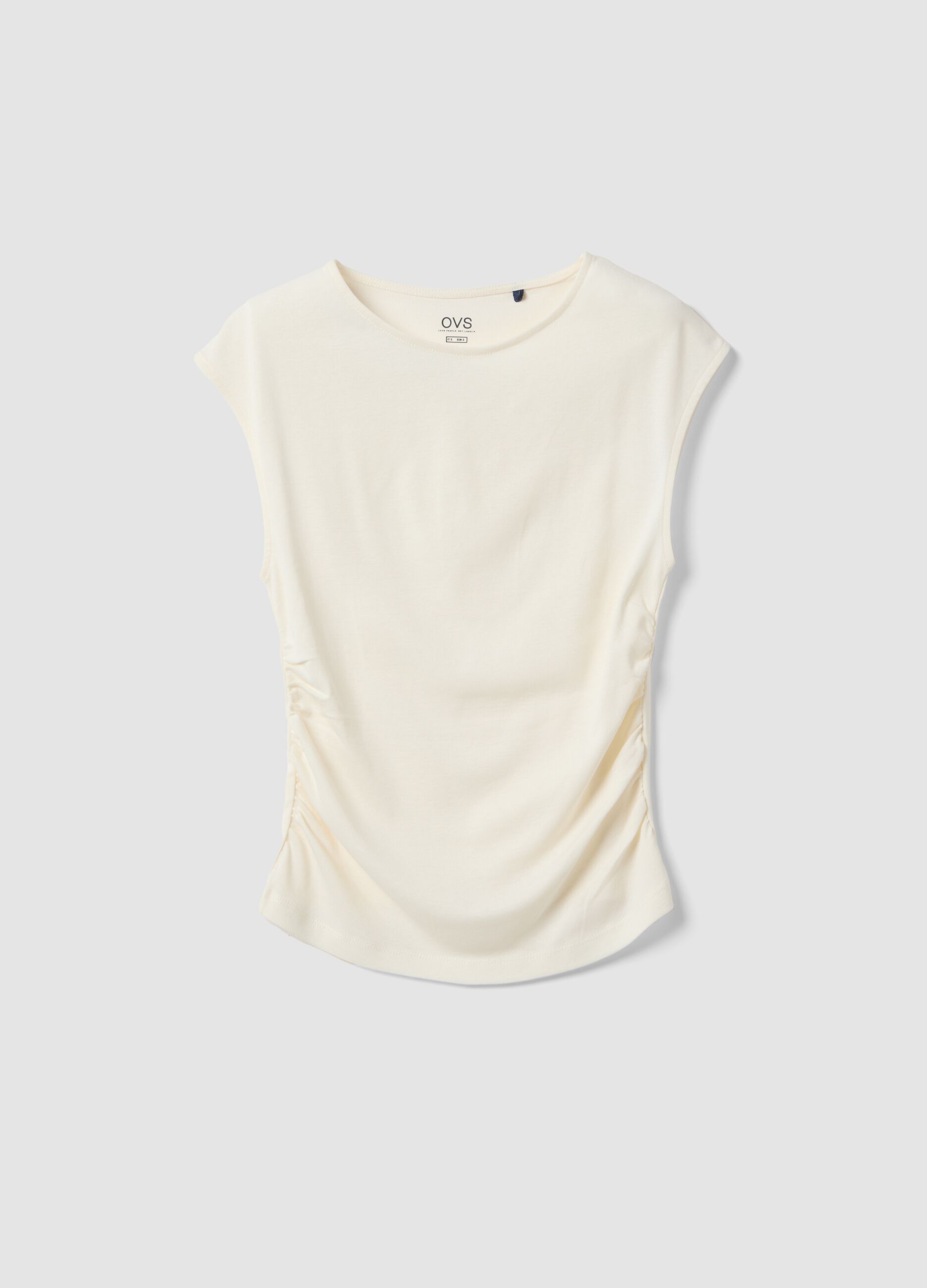 White pure cotton regular fit tank top