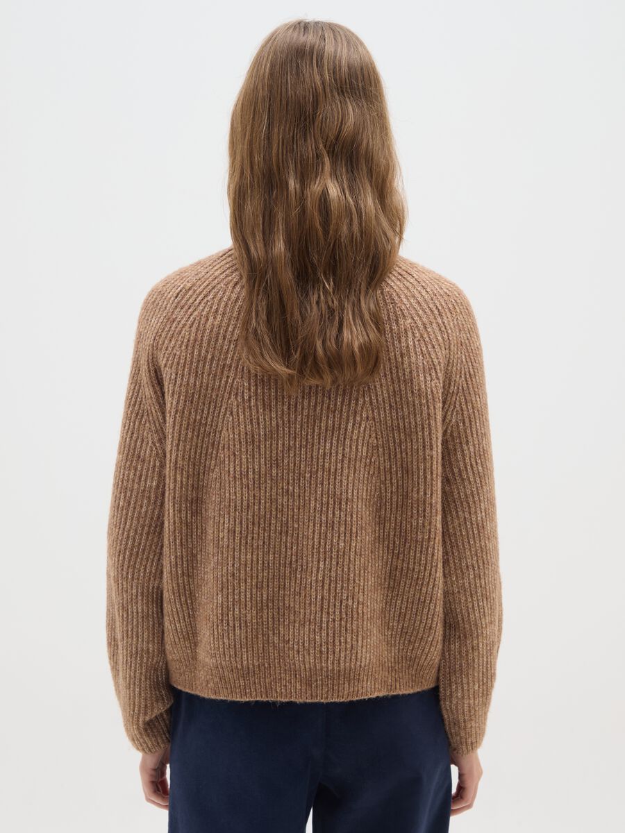 Brown regular fit sweater_3