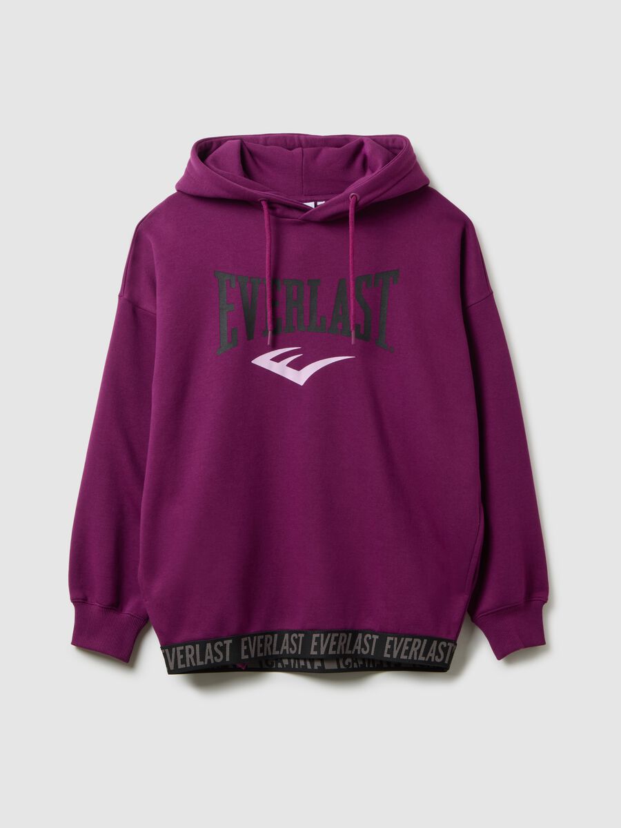 Purple regular fit cotton blend sweatshirt_0