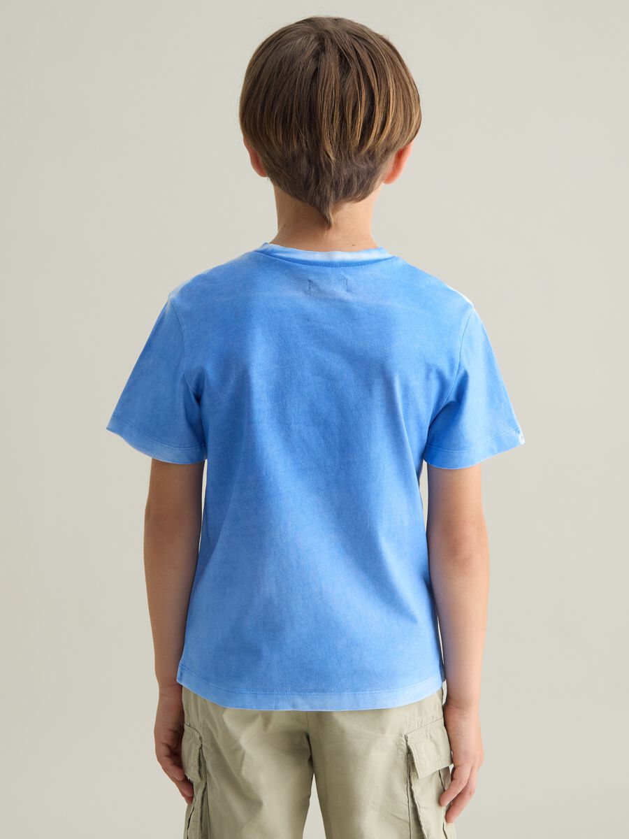Pure cotton blue regular fit children's t-shirt_2