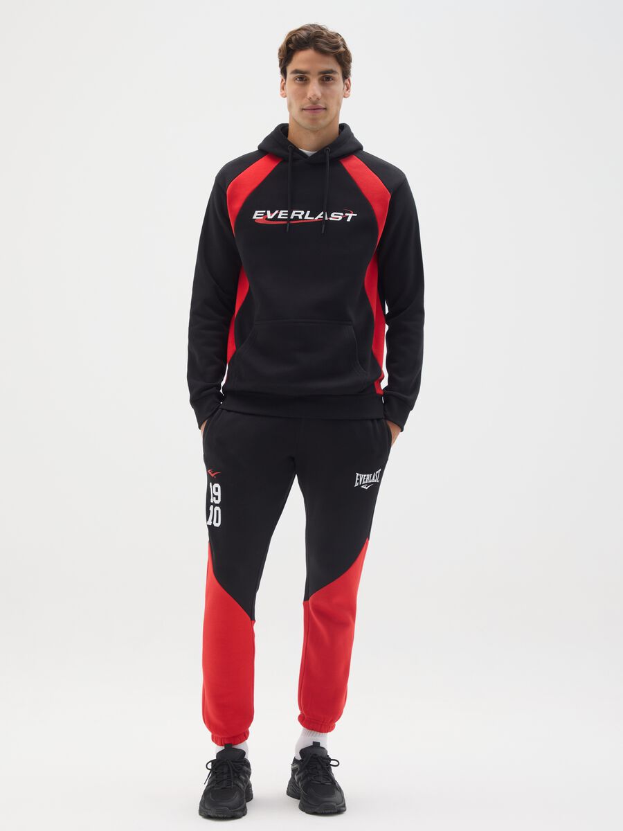 Felpa in misto cotone multicolor con cappuccio Everlast_1