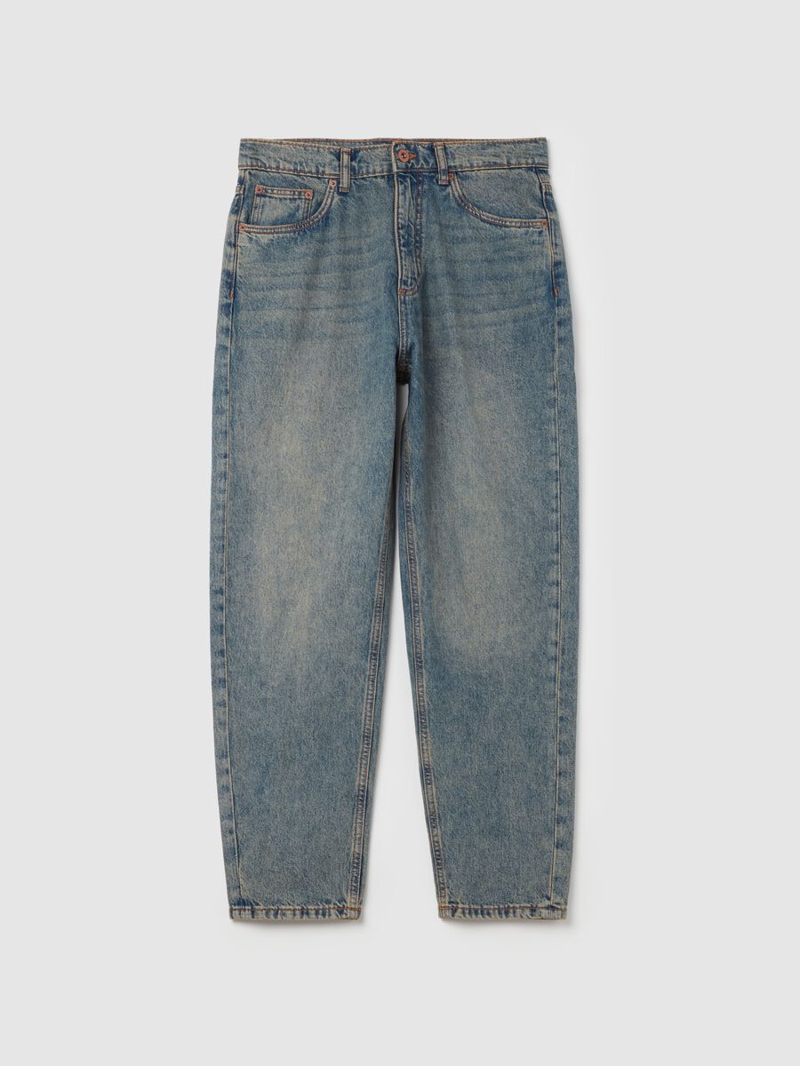 Balloon-fit acid-wash jeans_4
