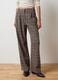 Slim fit brown checked trousers_1