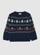 Maglione natalizio blu da bimbo regular fit_0