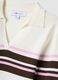 Slim fit multicoloured striped viscose-blend jumper with polo collar_5