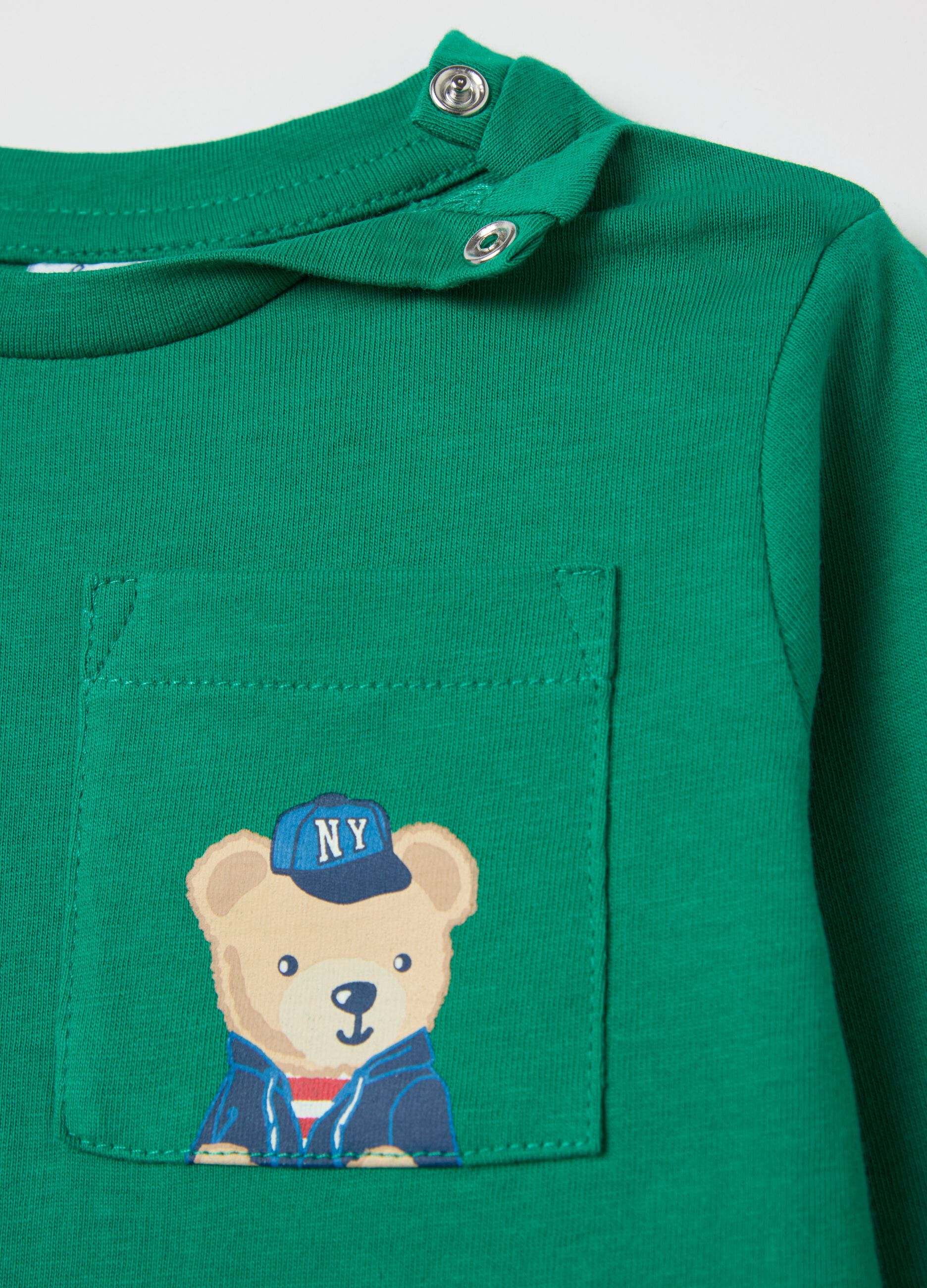 Long-sleeved T-shirt with "New York City" print
